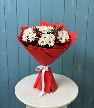 Букет цветов из:  Хризантемы #REPLACE_PRED# Юбилейном