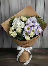 Букет цветов из:  Хризантемы и Розы в Юбилейном