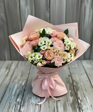 Букет цветов из:  Гвоздики, Розы и Хризантемы в Юбилейном