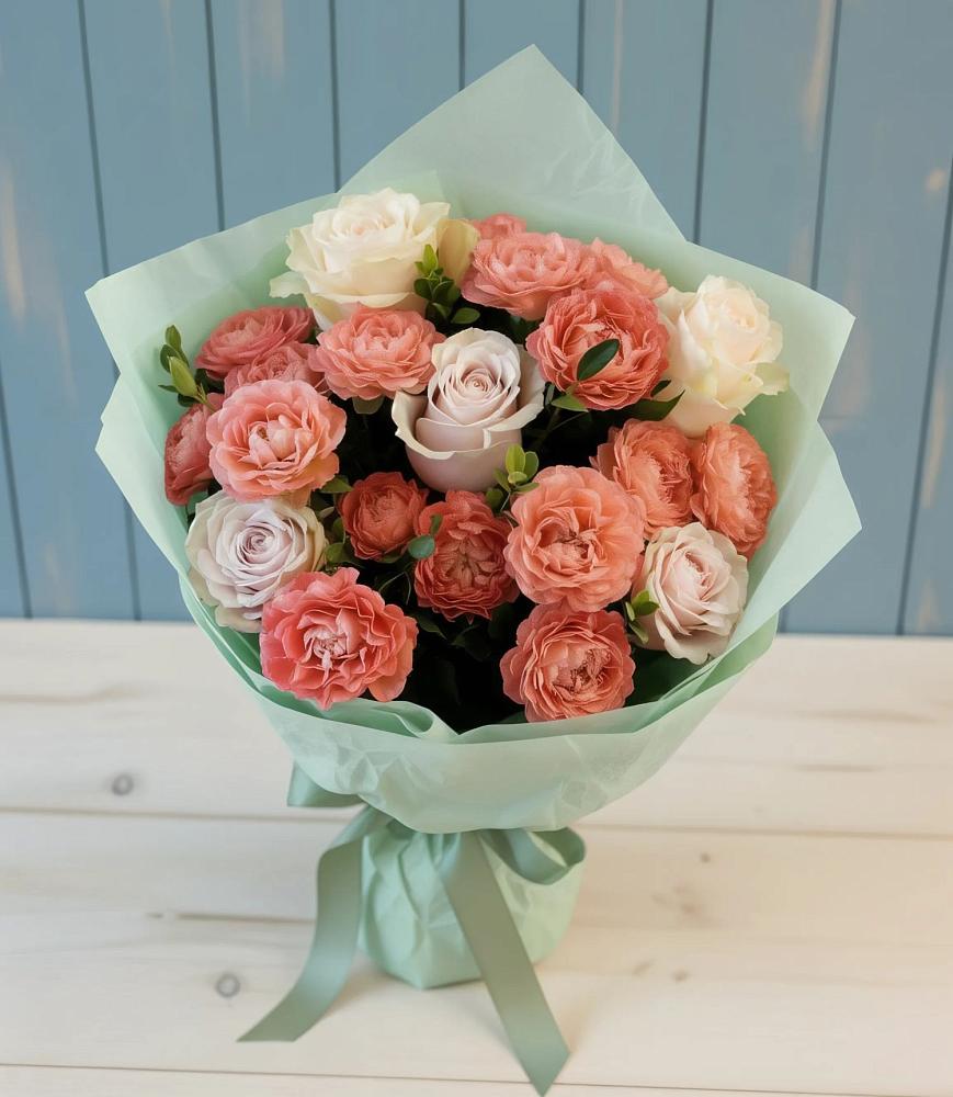 Букет цветов из: Розы в Юбилейном