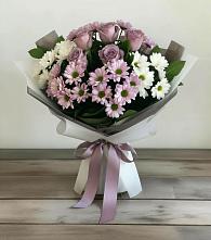 Букет цветов из:  Хризантемы и Розы в Юбилейном