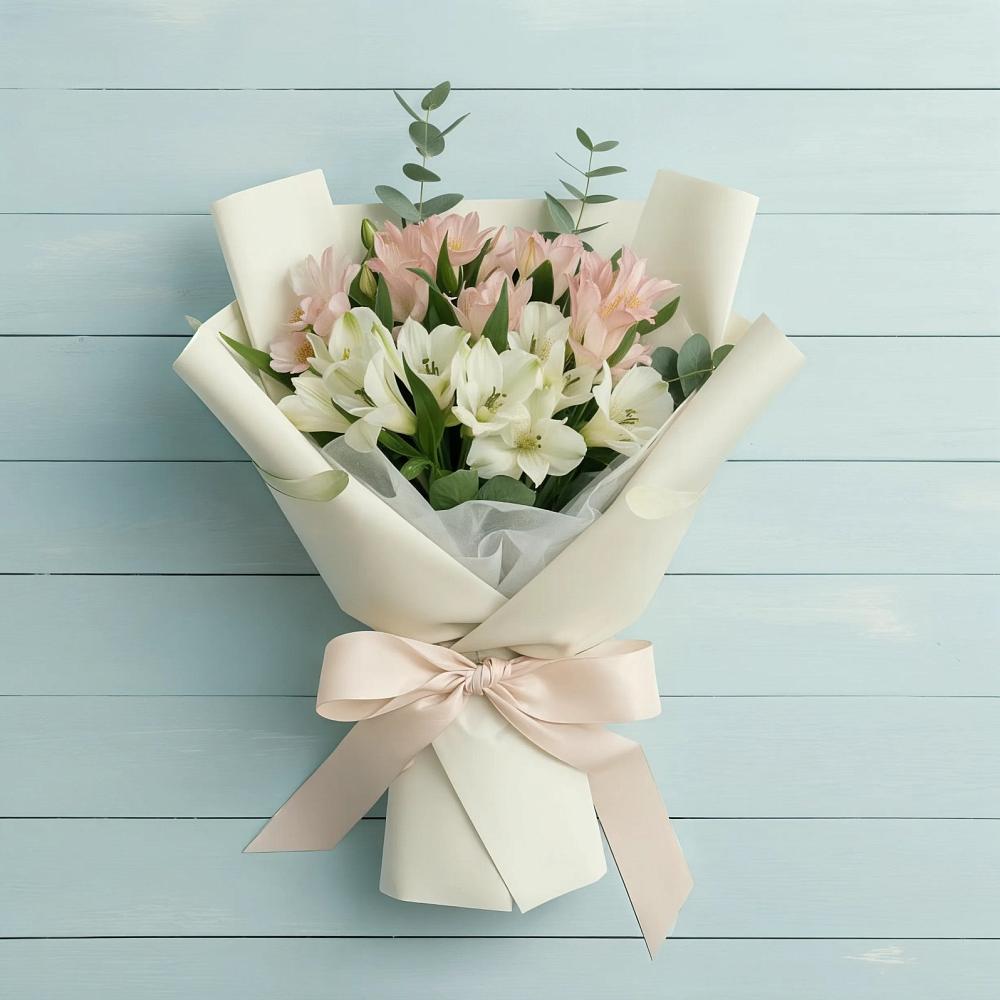 Букет цветов из: Альстромерии в Юбилейном