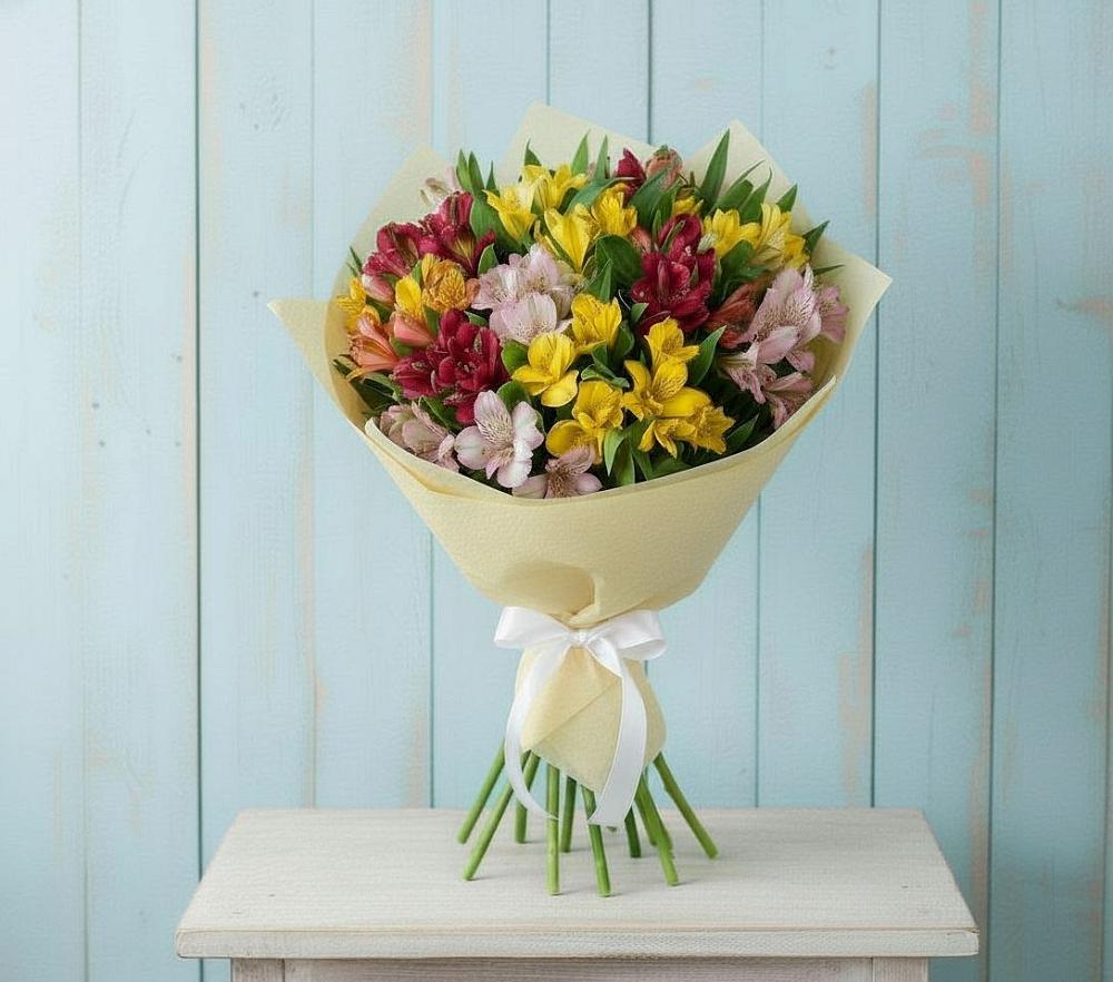 Букет цветов из: Альстромерии в Юбилейном