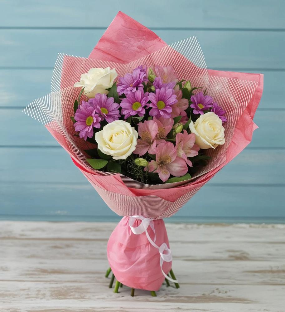 Букет цветов из: Герберы в Юбилейном