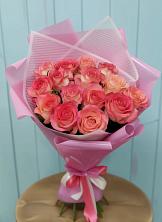 Букет 15 Розовых роз Равель в Юбилейном